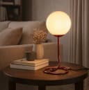 OTTO home Tischleuchte Orrell, Ø 12 cm, Metallfuß mit weißem Glasschirm Bild 2