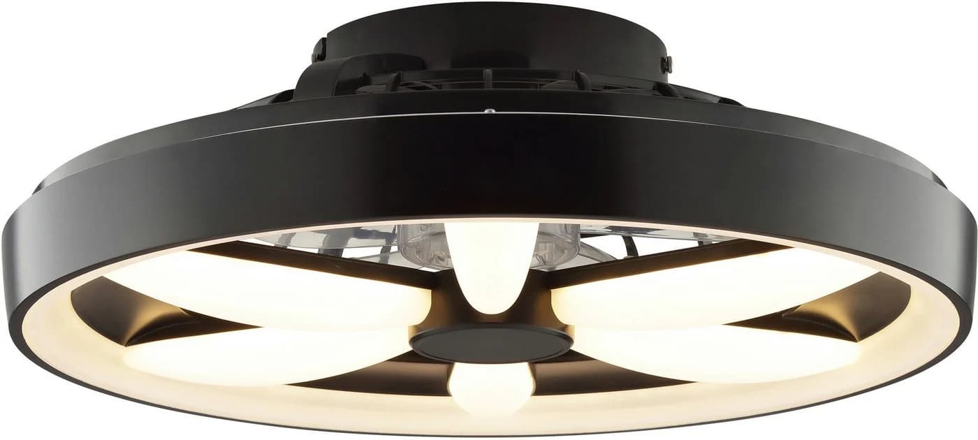 Hanseatic LED Deckenleuchte DLV2205 Schwarz mit Ventilator und Fernbedienung - Bild 2