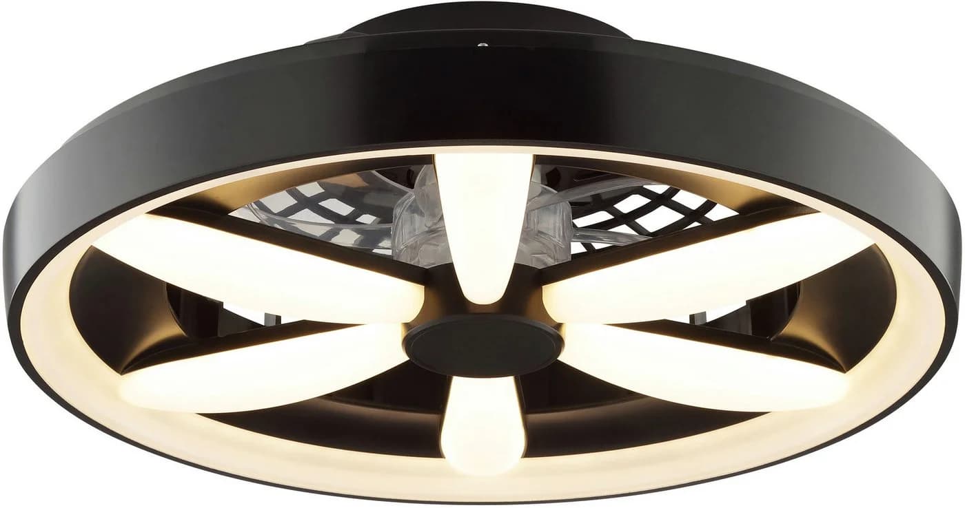 Hanseatic LED Deckenleuchte DLV2205 Schwarz mit Ventilator und Fernbedienung - Bild 4