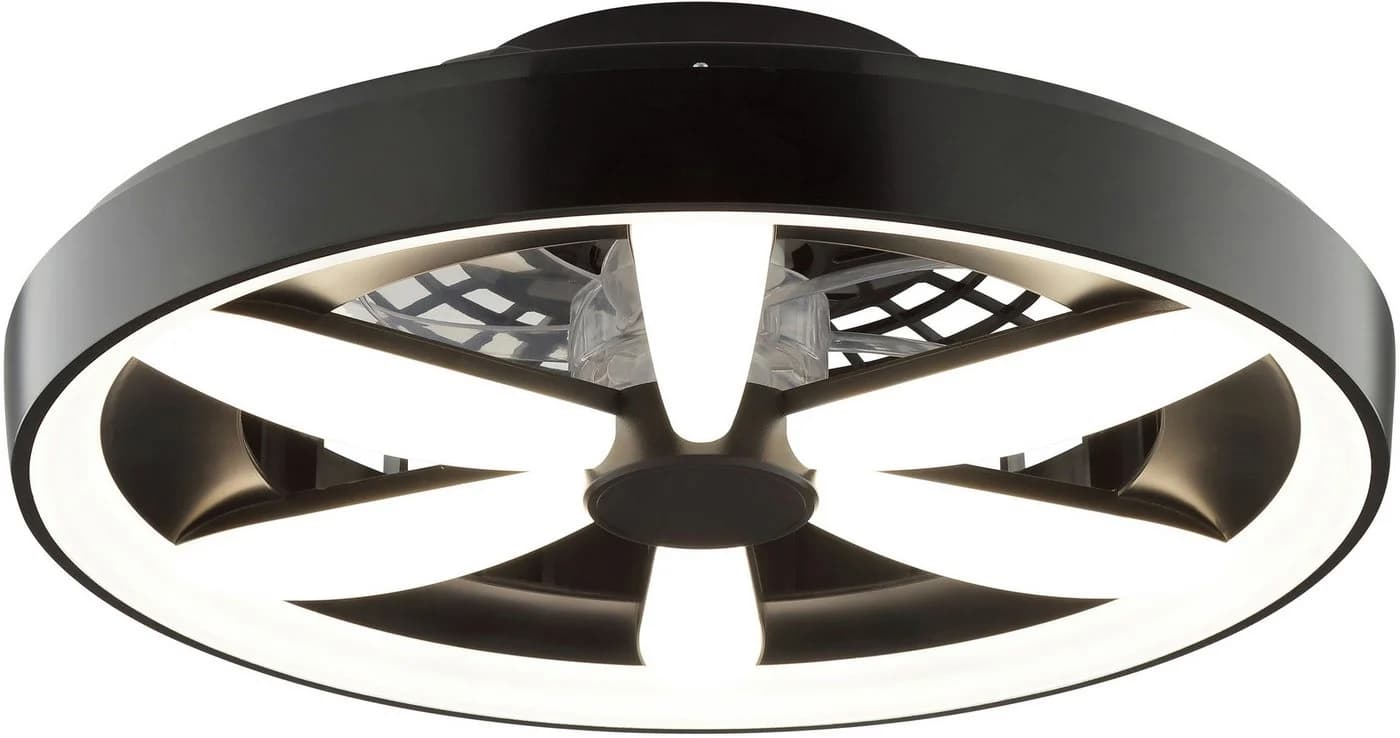 Hanseatic LED Deckenleuchte DLV2205 Schwarz mit Ventilator und Fernbedienung - Bild 5