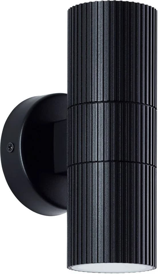 my home Außen-Wandleuchte KEOLA - Außenleuchte Schwarz Up- & Down Light GU10 IP44 Aluminium/Glas - Bild 2