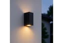 My Home Außen-Wandleuchte JELANI Up- & Down Light GU10 IP44 Aluminium/Glas Outdoor schwarz Bild 1