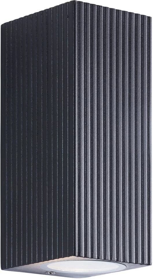 My Home Außen-Wandleuchte JELANI Up- & Down Light GU10 IP44 Aluminium/Glas Outdoor schwarz - Bild 2