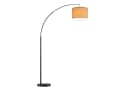 OTTO home Stehlampe Stellan Bogenlampe Textilschirm Stoff Ø 36cm E27 Fußschalter Bild 4