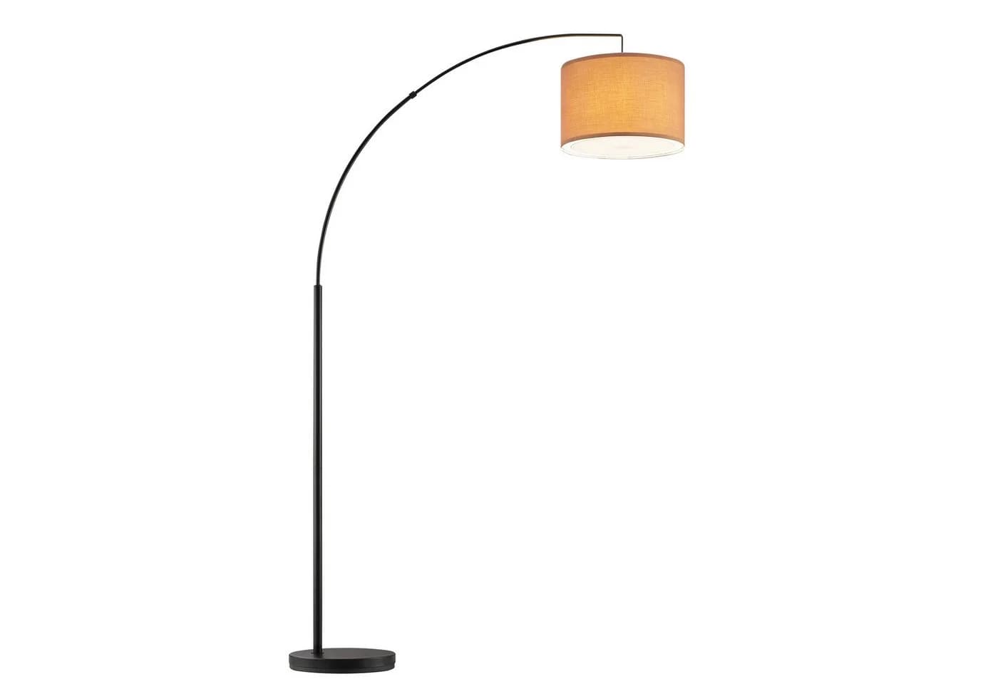 OTTO home Stehlampe Stellan Bogenlampe Textilschirm Stoff Ø 36cm E27 Fußschalter - Bild 4