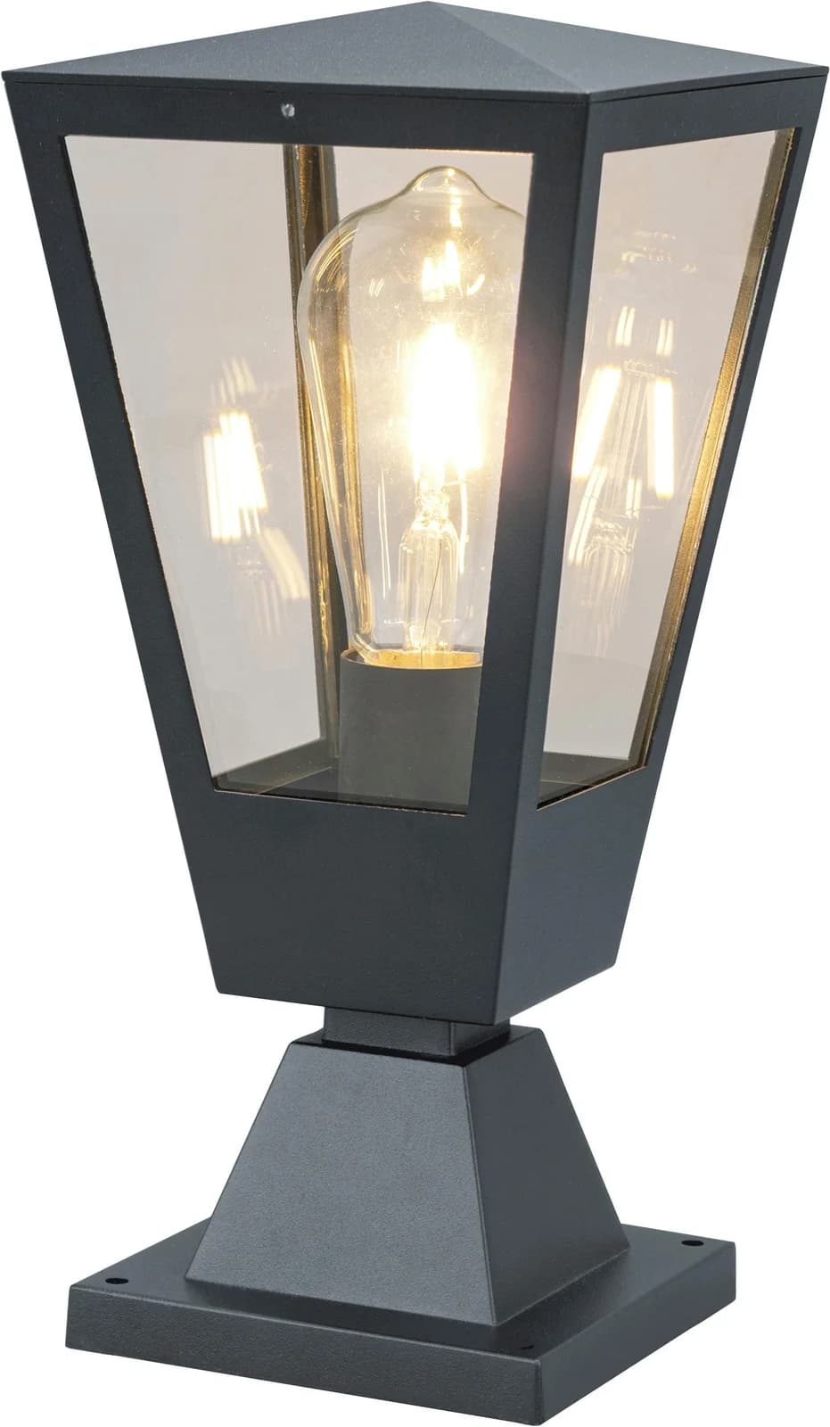 Brilliant Sockelleuchte Westcliff E27 Aluminium Glas Anthrazit