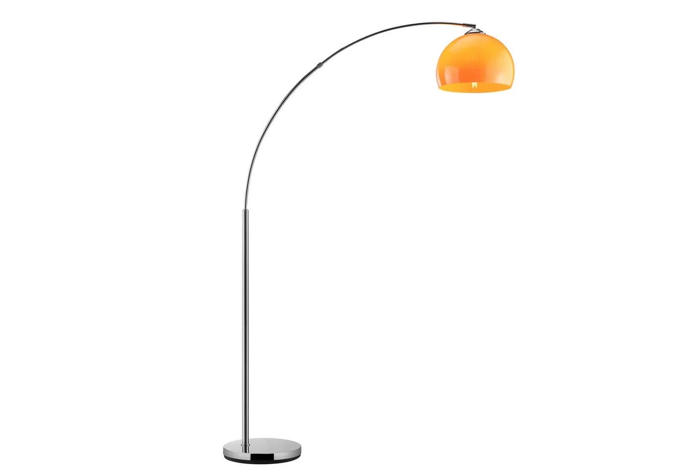 Brilliant Bogenlampe Vessa - Chromfarben/Orange Stehlampe - Bild 2