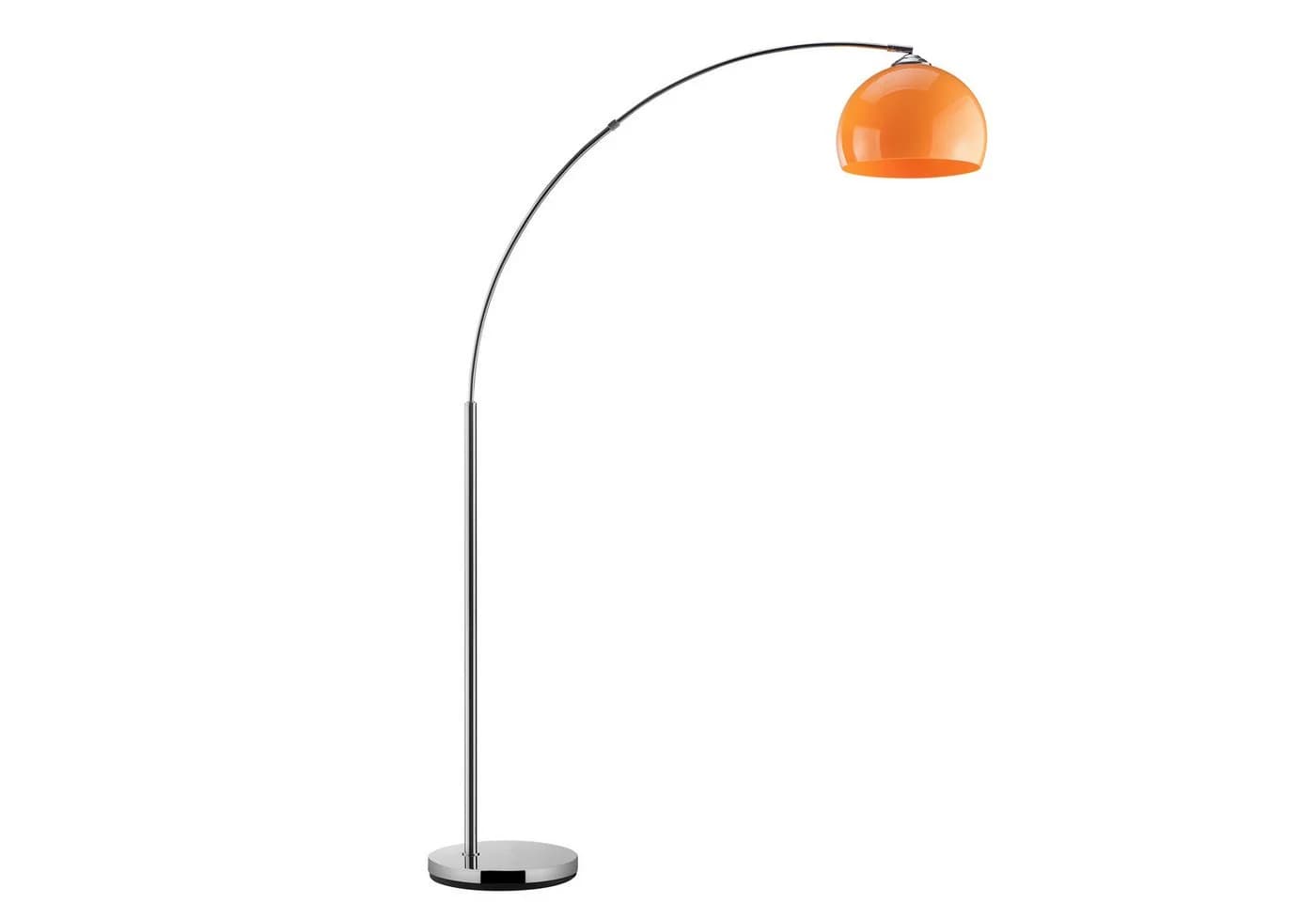 Brilliant Bogenlampe Vessa - Chromfarben/Orange Stehlampe - Bild 3