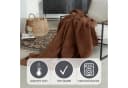 IBENA Luxus Wohndecke Dunkelbraun Uni Baumwolle Polyacryl Bild 3