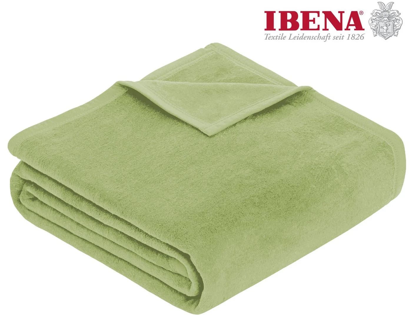 Ibena Wohndecke Luxus2 Grün Unifarben OEKO-TEX - Bild 2