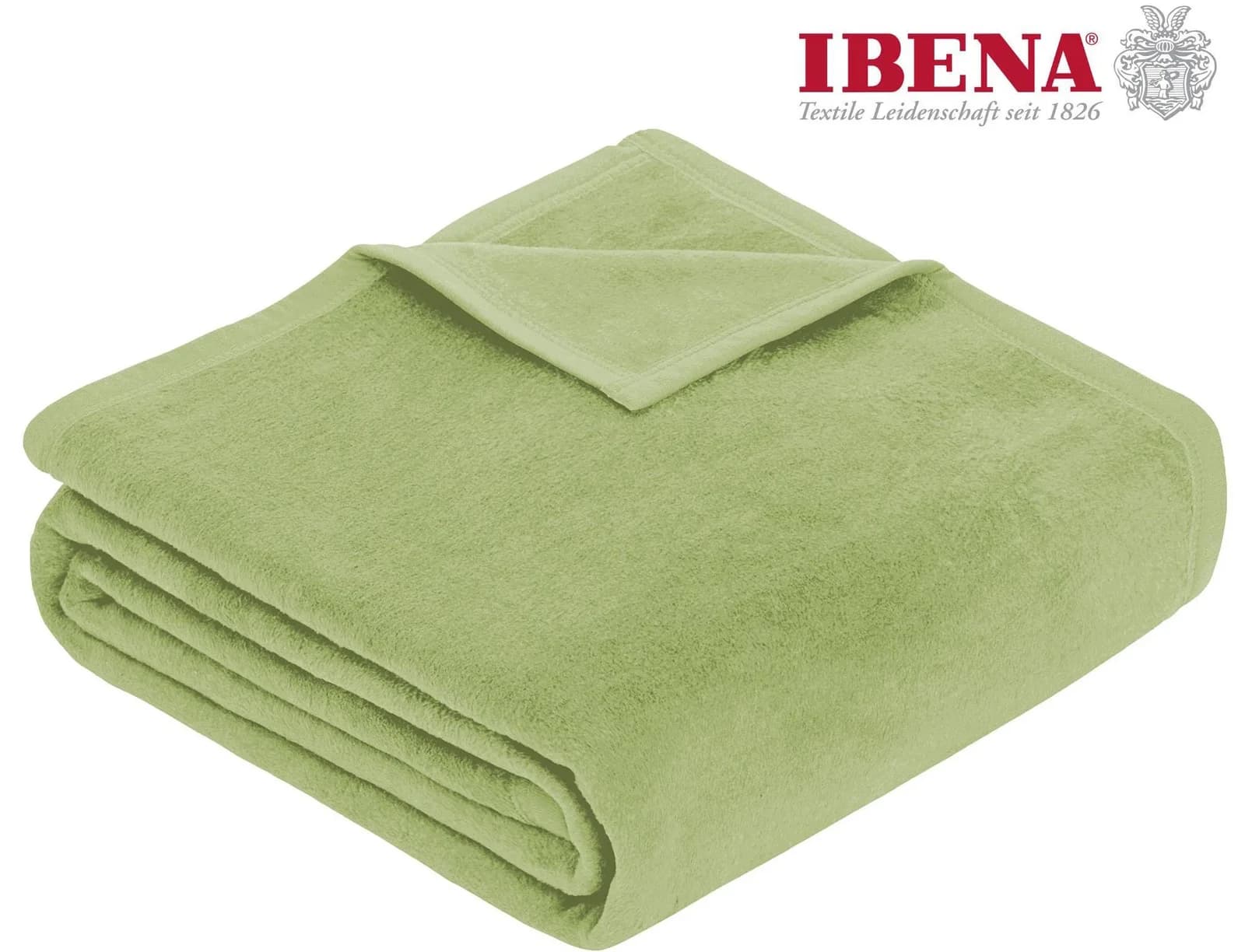 Ibena Wohndecke Luxus2 Grün Unifarben OEKO-TEX - Bild 5