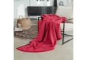IBENA Wohndecke Luxus Rot Uni Kuscheldecke Bild 1