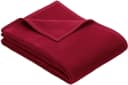 IBENA Wohndecke Luxus Rot Uni Kuscheldecke Bild 2