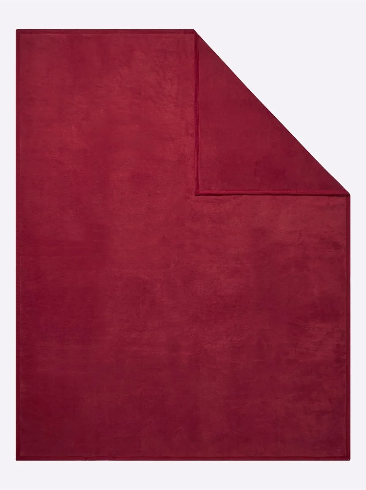 IBENA Wohndecke Luxus Rot Uni Kuscheldecke - Bild 5