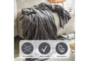 IBENA Uni Fleecedecke Olbia Grau Anthrazit Kuscheldecke Bild 1