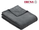 IBENA Uni Fleecedecke Olbia Grau Anthrazit Kuscheldecke Bild 2