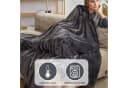 IBENA Uni Fleecedecke Olbia Grau Anthrazit Kuscheldecke Bild 3