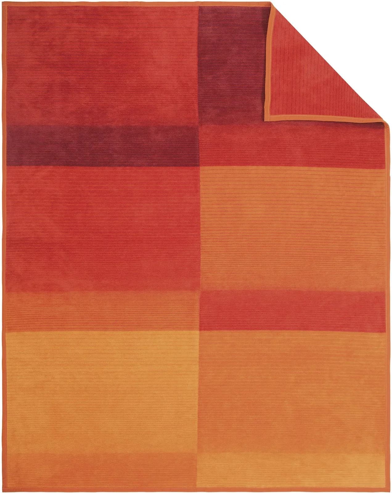IBENA Wohndecke Sorrento Jacquard Orange Jacquard-Muster - Bild 5