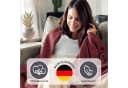 Ibena Wohndecke Cotton Pur Dunkelrot 100% Baumwolle Bild 3