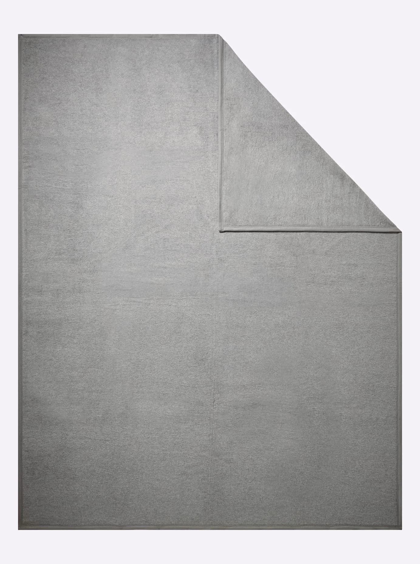 Ibena Wohndecke Luxus2 Hellgrau 100x150cm Baumwolle Polyacryl - Bild 5