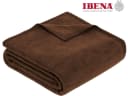 IBENA Wohndecke Luxus Braun Uni Kuscheldecke Premium Made in Europe Bild 2