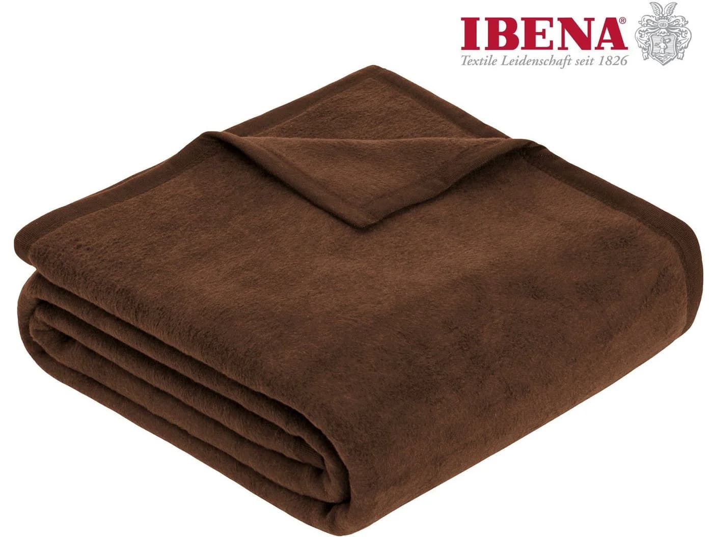 IBENA Wohndecke Luxus Braun Uni Kuscheldecke Premium Made in Europe - Bild 2