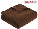 IBENA Wohndecke Luxus Braun Uni Kuscheldecke Premium Made in Europe Bild 4