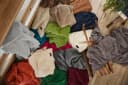 IBENA Wohndecke Berlin Grau Kuscheldecke mit Samtrand Bild 1