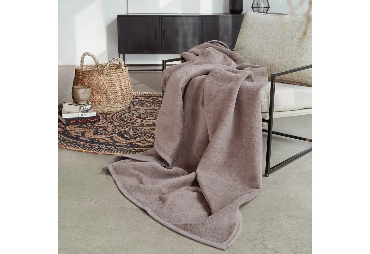 Ibena Wohndecke Luxus Braun Uni Kuscheldecke