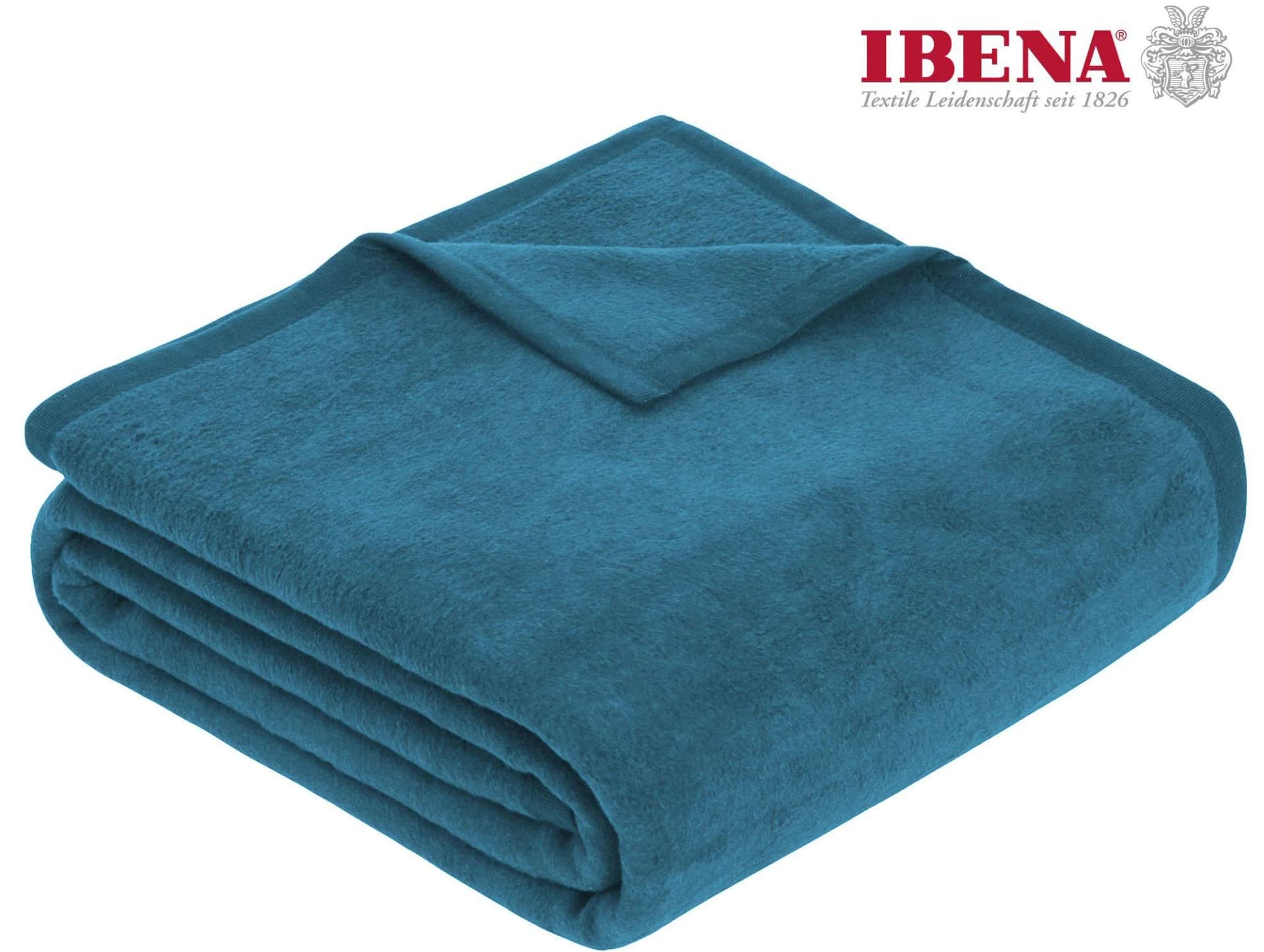 Ibena Wohndecke Luxus Blau Kuscheldecke Premium Made in Europe - Bild 4