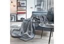 IBENA Jacquard Kniedecke Fano Anthrazit Streifen Design Bild 1
