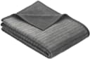 IBENA Jacquard Kniedecke Fano Anthrazit Streifen Design Bild 2