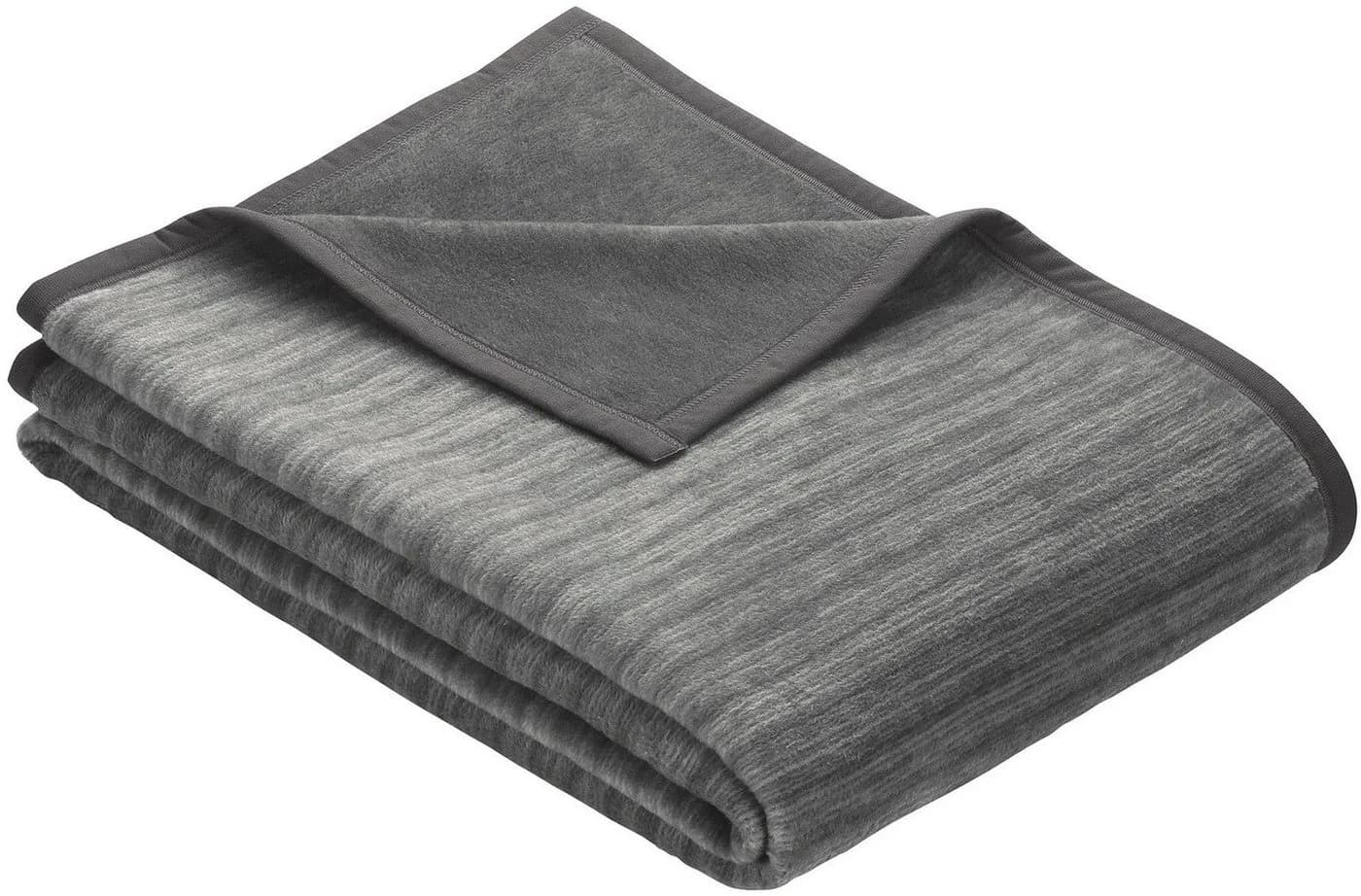 IBENA Jacquard Kniedecke Fano Anthrazit Streifen Design - Bild 2