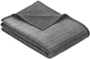 IBENA Jacquard Kniedecke Fano Anthrazit Streifen Design Bild 4