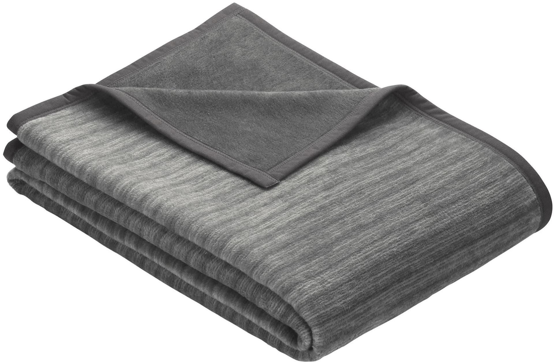 IBENA Jacquard Kniedecke Fano Anthrazit Streifen Design - Bild 4