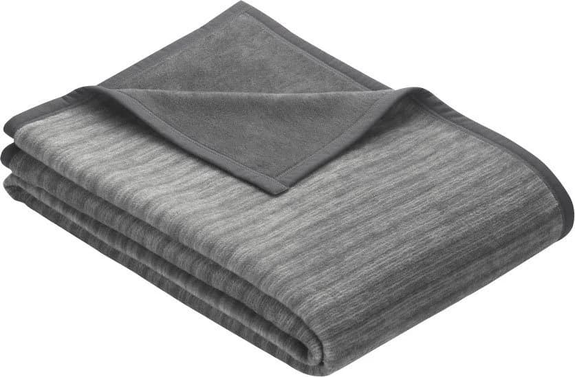 IBENA Sofaschoner Fano Grau Gestreift