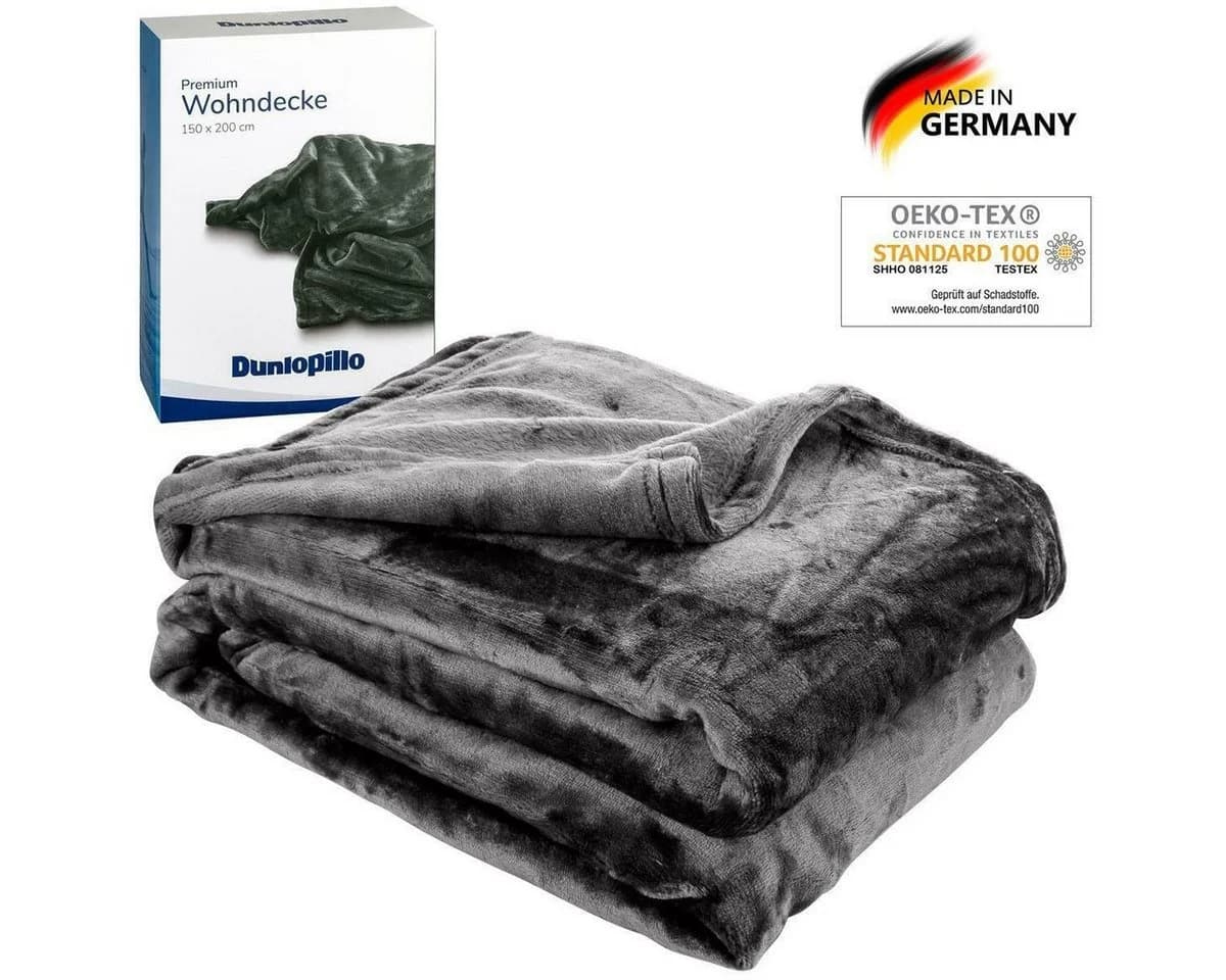 Dunlopillo Wohndecke 150 x 200cm Kuscheldecke Platingrau - Bild 3