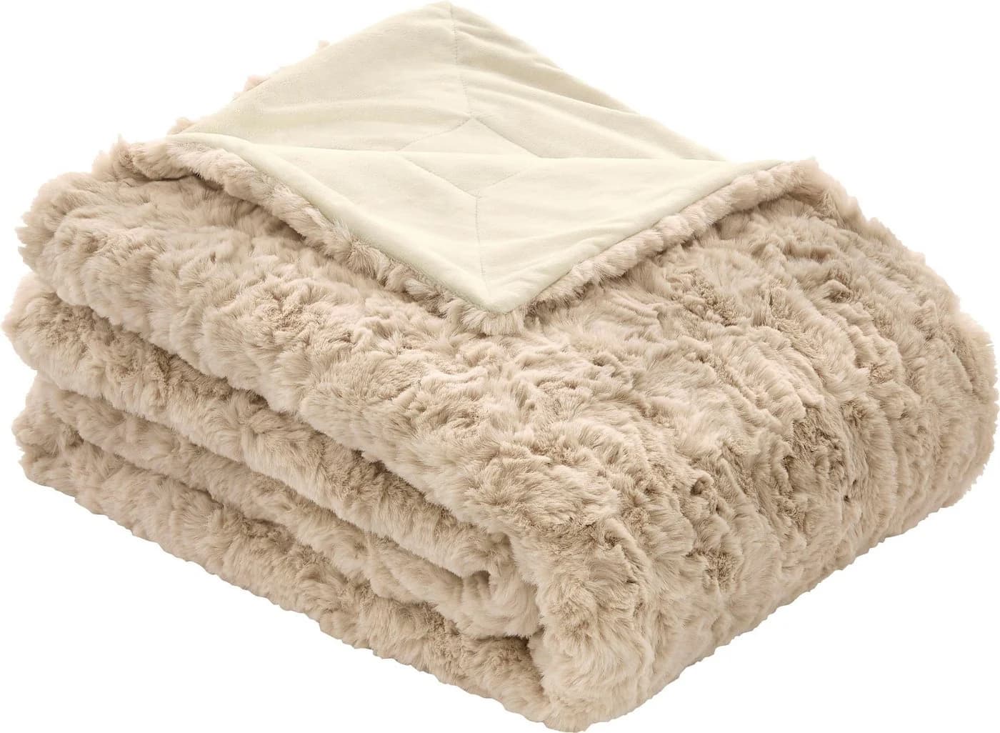 Bugatti Wohndecke Alkmaar Kuscheldecke Kunstfell Beige - Bild 2