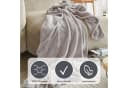 IBENA Wohndecke Uni Fleecedecke Olbia hellgrau Kuscheldecke Bild 1