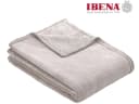 IBENA Wohndecke Uni Fleecedecke Olbia hellgrau Kuscheldecke Bild 4