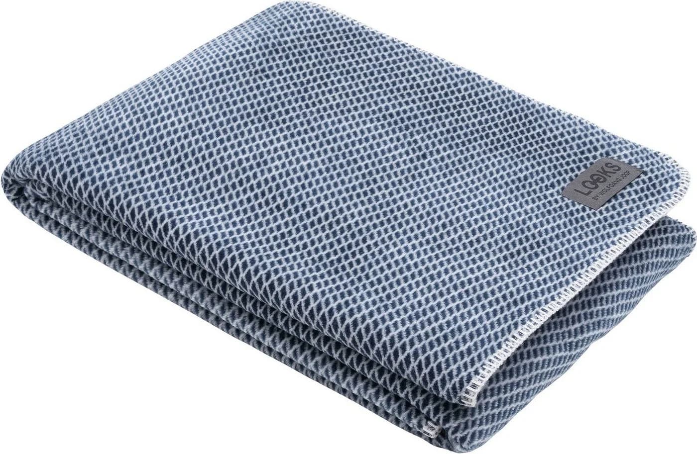 LOOKS by Wolfgang Joop Wohndecke Dunkelblau Rautenmuster Kuscheldecke - Bild 2