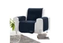 LOOKS by Wolfgang Joop Sesselschoner Sessel- und Sofaschoner Blau Uni Jacquard Bild 2
