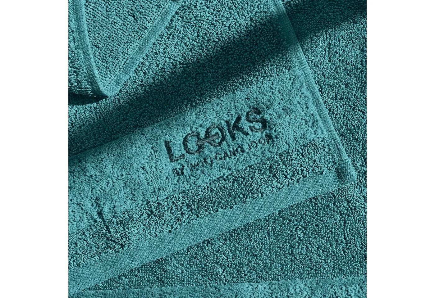 LOOKS by Wolfgang Joop Gästehandtücher 2er Set Türkis Baumwolle - Bild 4