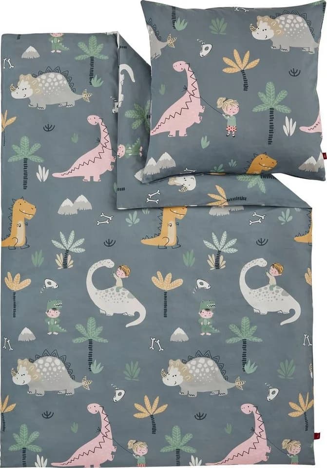 s.Oliver Junior Kinderbettwäsche Mako-Satin Grau - Bild 2