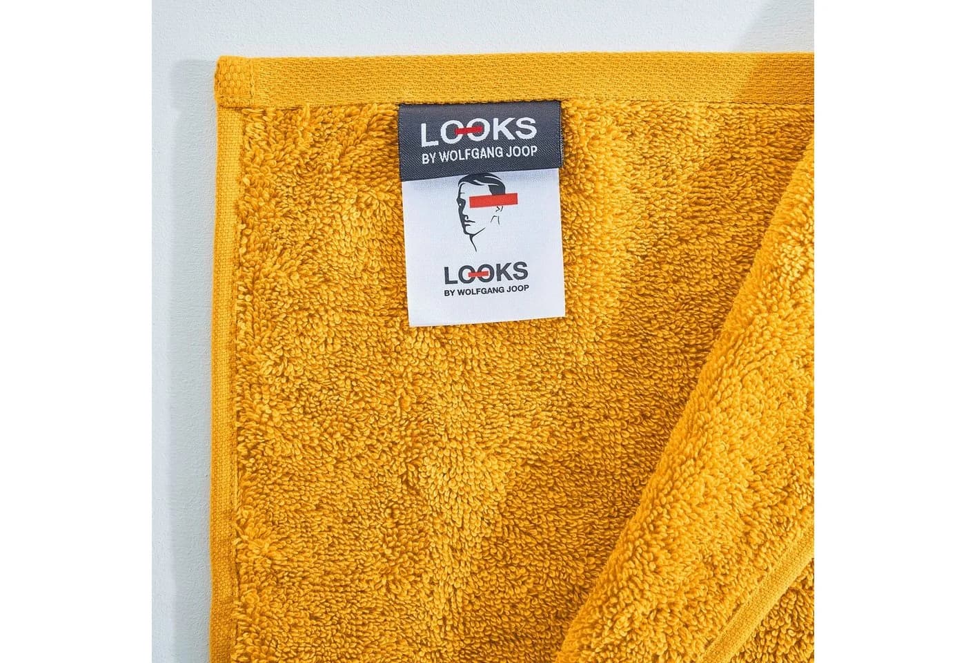 LOOKS by Wolfgang Joop Handtuch Curry-Gelb Frottier mit Logobestickung - Bild 3