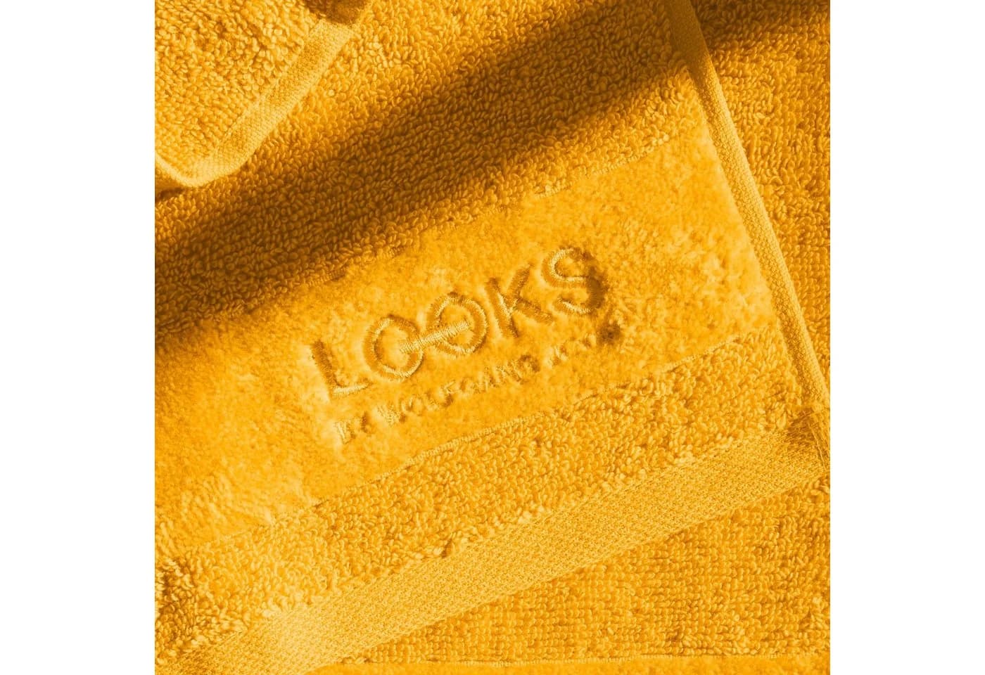 LOOKS by Wolfgang Joop Handtuch Curry-Gelb Frottier mit Logobestickung - Bild 4