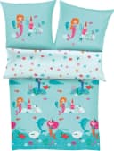 s.Oliver Junior Kinderbettwäsche Meerjungfrau Satin türkis-blau Bild 2