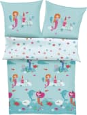 s.Oliver Junior Kinderbettwäsche Meerjungfrau Satin türkis-blau Bild 5