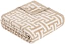 IBENA Wohndecke Jacquard Cambridge Beige/Weiß Labyrinth-Monogramm Bild 2