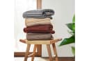 IBENA Wohndecke Malang Jacquard Rot/Grau Made in Europe Bild 1
